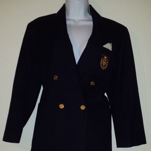 Pepper Tree Purple Blazer with Emblazoned Crest